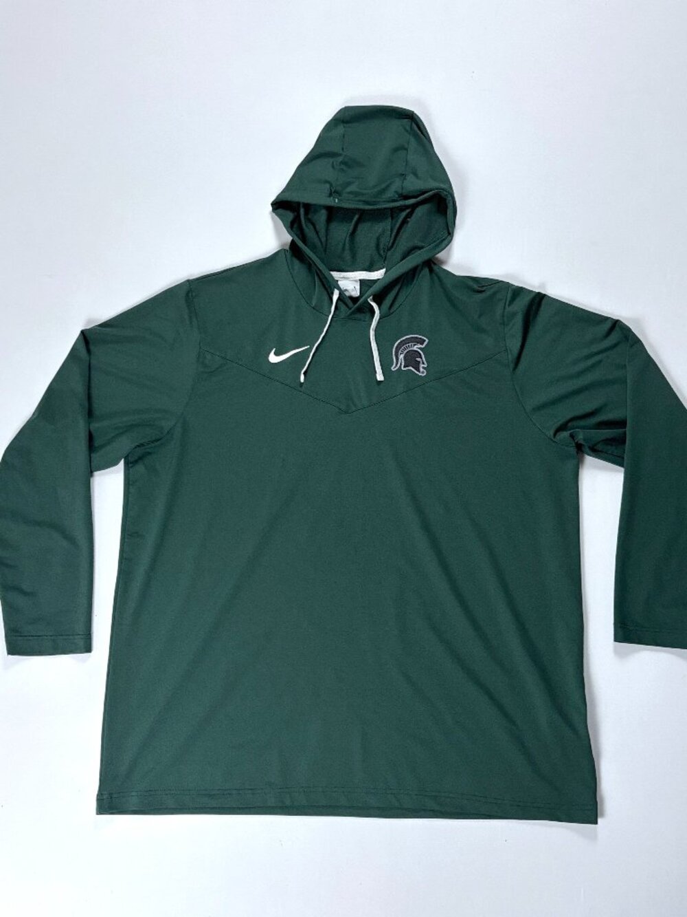 Nike MSU Spartans Mens Lightweight Hoodie Shirt Size XXL MSU Green